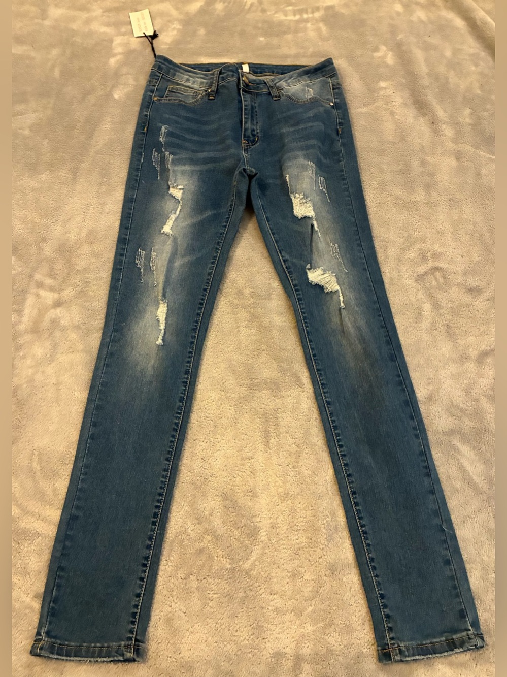 Women’s Mania Brand Distressed Blue Skinny Jeans NWT Size 9
